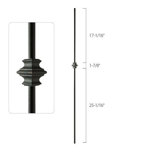 Steel Tube Spindles - 1/2 in. Round Series - Single Collar