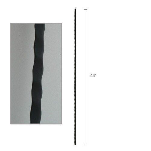 Hammered Steel Tube Spindles - 1/2 in. Square Series With Dowel Top