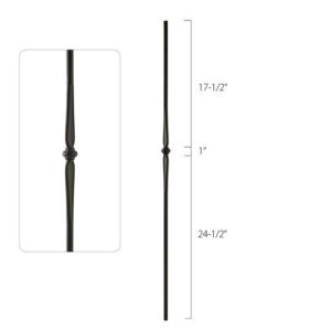 Steel Tube Spindles - 9/16 in. Round Series - Single Collar