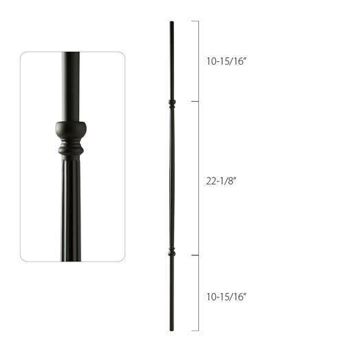 View Larger Image Steel Tube Spindles - 5/8 in. Round Series - Fluted Center