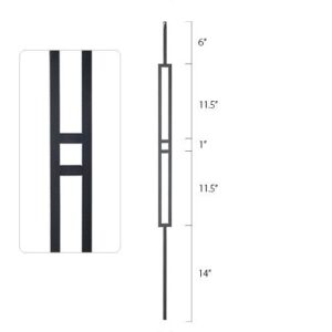 Steel Tube Spindles - 1/2 in. Square Series With Dowel Top - Single Feature
